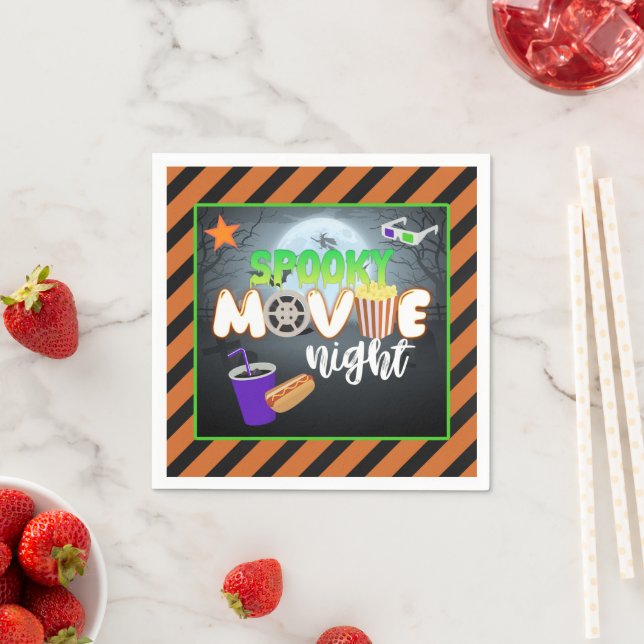 Spooky Movie Night Napkin (Insitu)