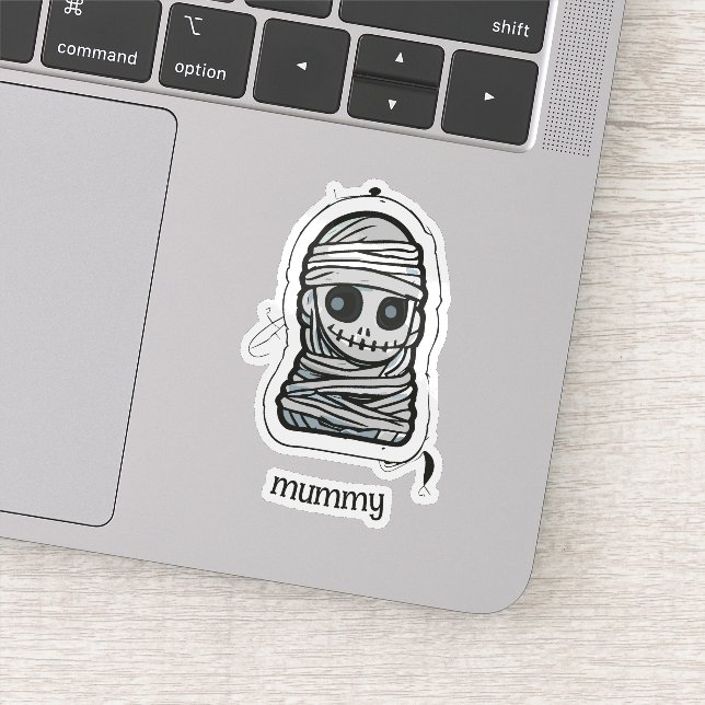 Spooky Mummy Sticker (Detail)