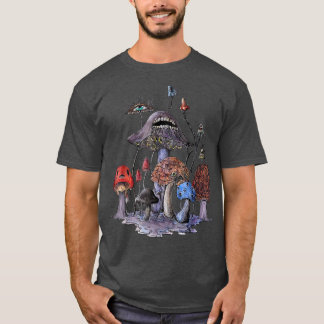Spooky Mushroom Funny Halloween Mushroom Lover Men T-Shirt