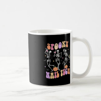 Spooky Nail Tech Funny Skeleton Nail Tech Hallowee Coffee Mug