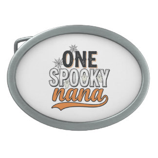 Spooky Nana Halloween Ghost Vintage Shirt Design_1 Belt Buckle