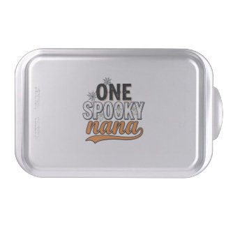 Spooky Nana Halloween Ghost Vintage Shirt Design_1 Cake Pan