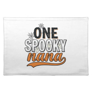 Spooky Nana Halloween Ghost Vintage Shirt Design_1 Cloth Placemat