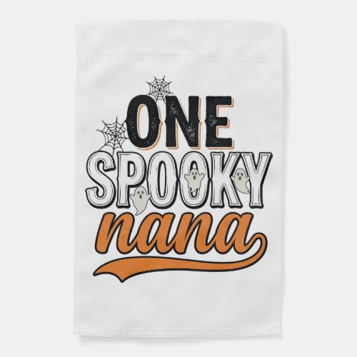 Spooky Nana Halloween Ghost Vintage Shirt Design_1 Garden Flag