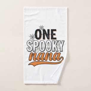 Spooky Nana Halloween Ghost Vintage Shirt Design_1 Hand Towel