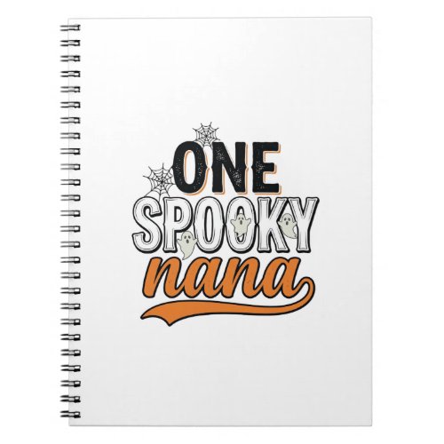 Spooky Nana Halloween Ghost Vintage Shirt Design_1 Notebook