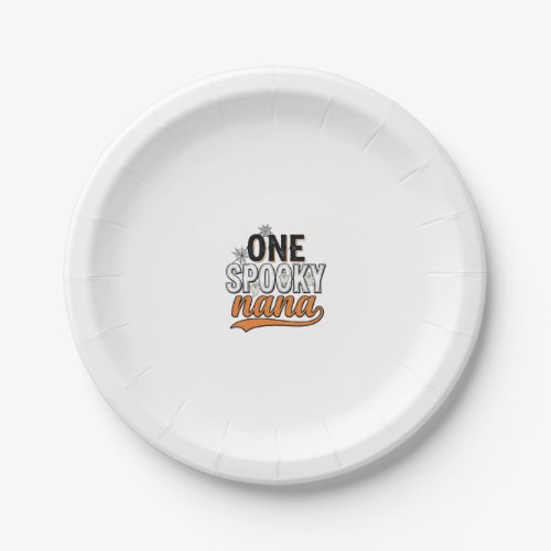 Spooky Nana Halloween Ghost Vintage Shirt Design_1 Paper Plates