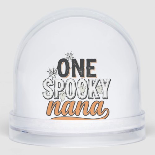 Spooky Nana Halloween Ghost Vintage Shirt Design_1 Snow Globe