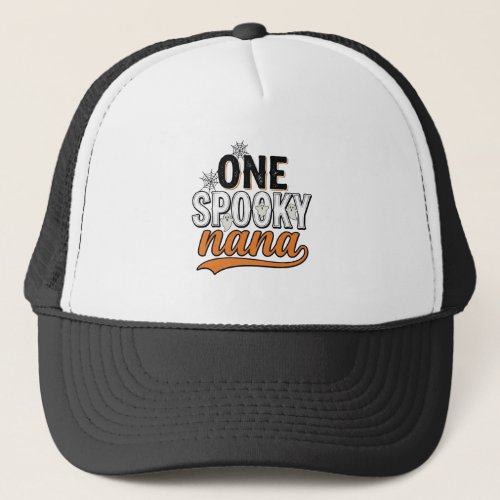Spooky Nana Halloween Ghost Vintage Shirt Design_1 Trucker Hat