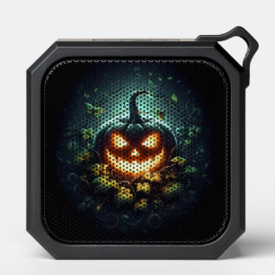 Spooky nature glowing Halloween pumpkin Bluetooth Speaker