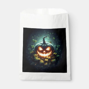 Spooky nature glowing Halloween pumpkin Favor Bag