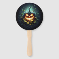Spooky nature glowing Halloween pumpkin