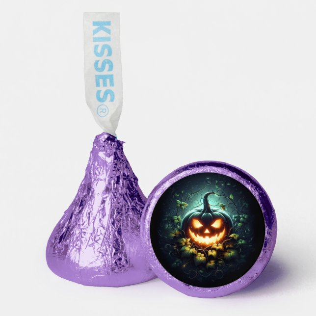 Spooky nature glowing Halloween pumpkin Hershey®'s Kisses® (Front)