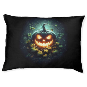 Spooky nature glowing Halloween pumpkin Pet Bed