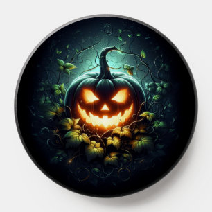 Spooky nature glowing Halloween pumpkin PopSocket