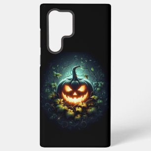 Spooky nature glowing Halloween pumpkin Samsung Galaxy S22 Ultra Case