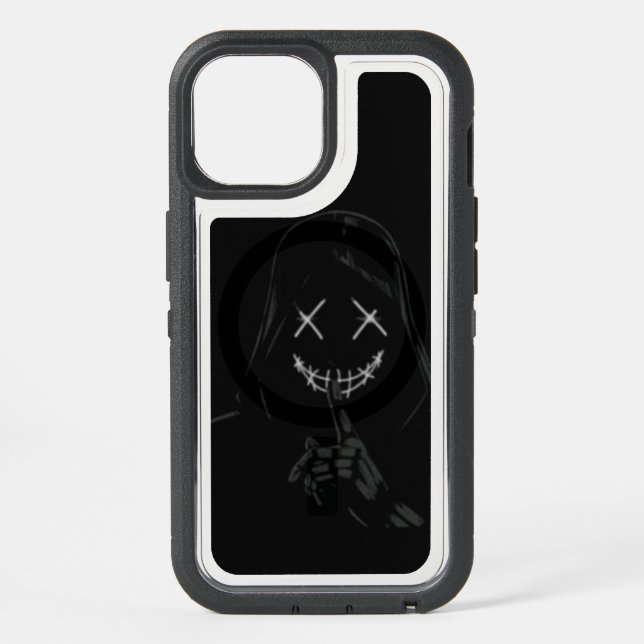 Spooky Neon Face Shockproof OtterBox Otterbox Case (Back)