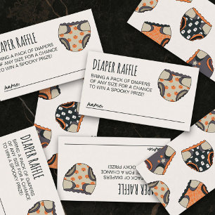 Spooky Neutral Halloween Baby Shower Diaper Raffle Enclosure Card