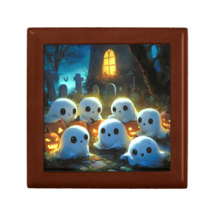 Spooky Night Cemetery Cute Halloween Ghost Gift Box