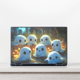 Spooky Night Cemetery Cute Halloween Ghost HP Laptop Skin