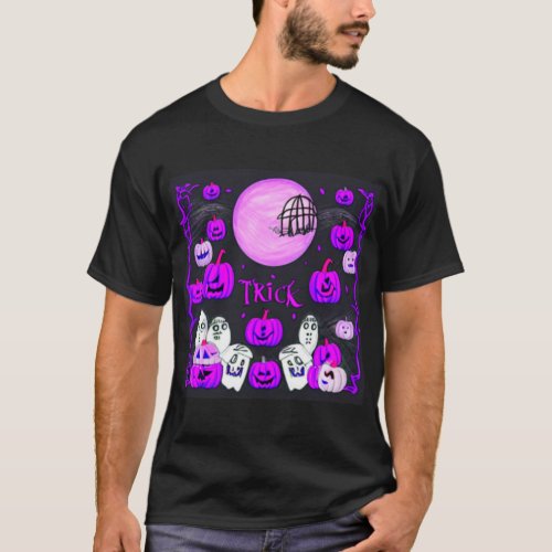 Spooky Night Delight Trick or Treat Halloween Tee