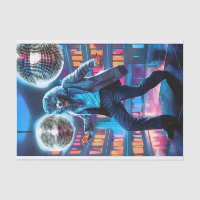 Spooky Night Fever, Wolfman Moves  Tissue Paper (Front)