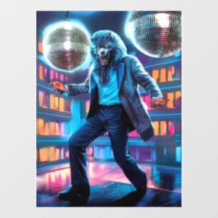 Spooky Night Fever, Wolfman Moves Window Cling