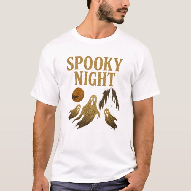 Spooky Night Halloween Classic Gothic Aesthetic T-Shirt (Front)