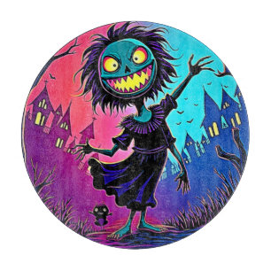 Spooky Night Halloween Creature Design Cutting Board