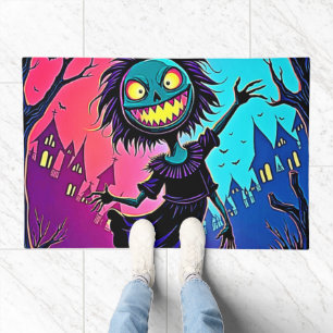 Spooky Night Halloween Creature Design Doormat