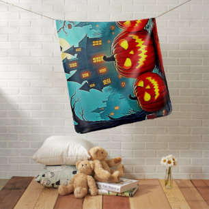  Spooky Night Haunted House Thrills Baby Blanket