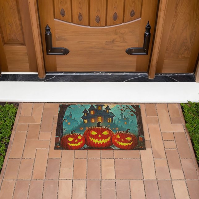  Spooky Night Haunted House Thrills Fiber Doormat (Insitu (Outdoor))