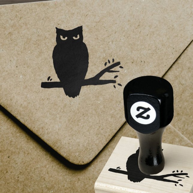 Spooky Night Owl Silhouette Rubber Stamp (Creator Uploaded)