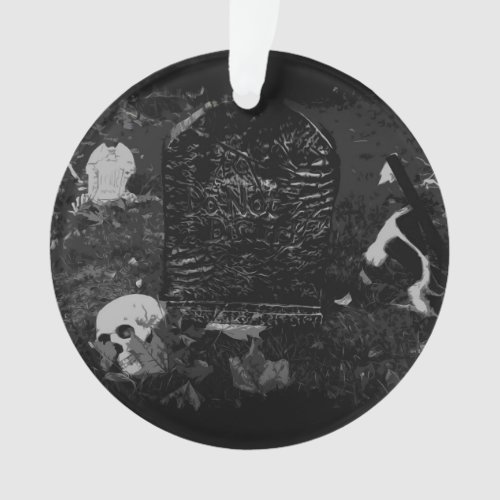 Spooky Night _ Skulls and Graves   Ornament