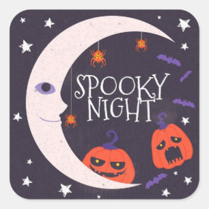 Spooky Night Square Sticker