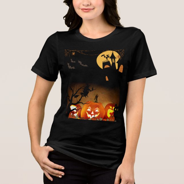 Spooky Nightfall Magic T-shirt Tri-Blend Shirt (Front)