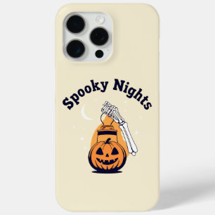 Spooky Nights Pumpkin Skeleton Hand Halloween iPho iPhone 15 Pro Max Case