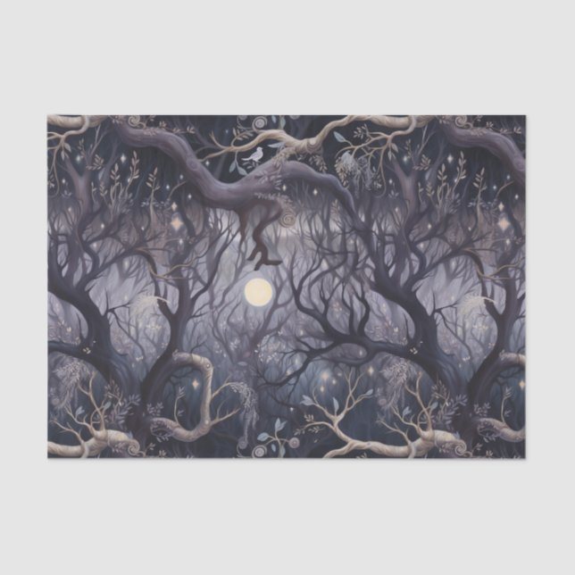 Spooky Nighttime Garden Tissue Paper (Front)