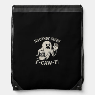 Spooky No Given F-Caw-F Graphic Drawstring Bag