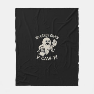 Spooky No Given F-Caw-F Graphic Fleece Blanket