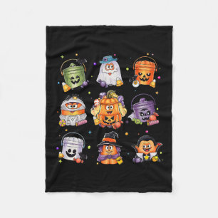 Spooky Nuggets Meal Bucket Halloween Chicken Nugge Fleece Blanket
