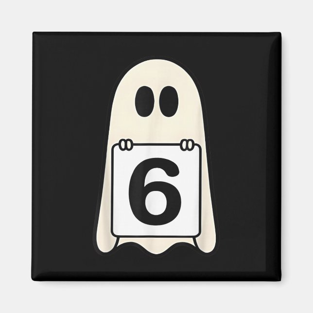 Spooky Number 6 Matching Halloween Costume Group M Magnet (Front)