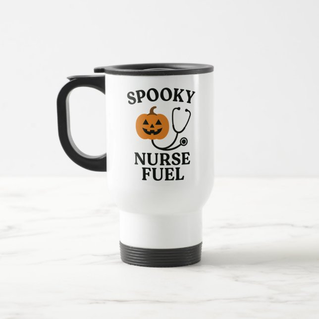 Spooky Nurse Fuel Mug | Funny Halloween Coffee Cup (Left)