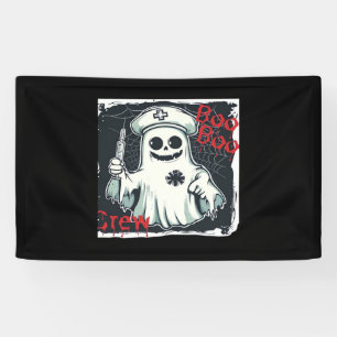 Spooky Nurse Ghost Haunted Hospital Crew Ghostly N Banner