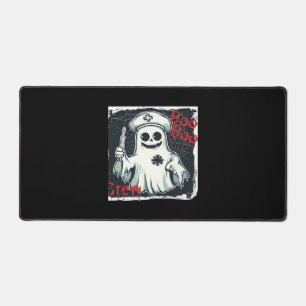 Spooky Nurse Ghost Haunted Hospital Crew Ghostly N Desk Mat