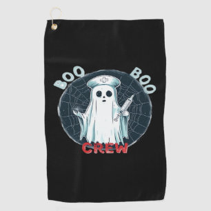 Spooky Nurse Ghost Haunted Hospital Crew Ghostly N Golf Towel