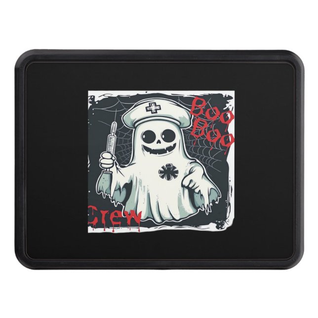 Spooky Nurse Ghost Haunted Hospital Crew Ghostly N Hitch Cover (Front)
