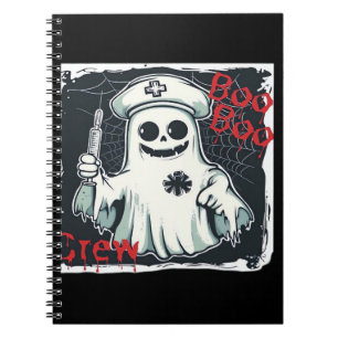 Spooky Nurse Ghost Haunted Hospital Crew Ghostly N Notebook