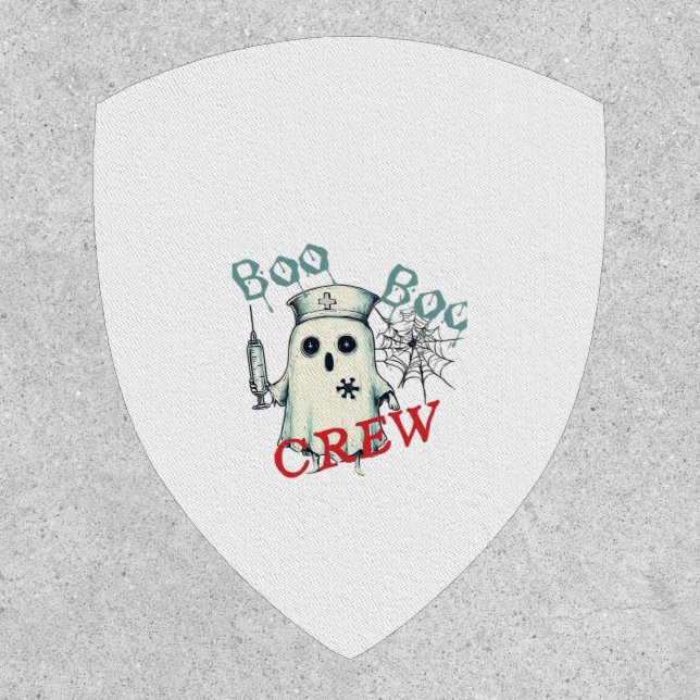 Spooky Nurse Ghost Haunted Hospital Crew Ghostly N Patch (Front)