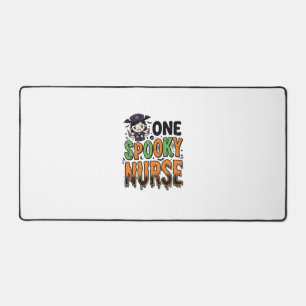 Spooky Nurse Halloween Vintage Engraving Design_1 Desk Mat